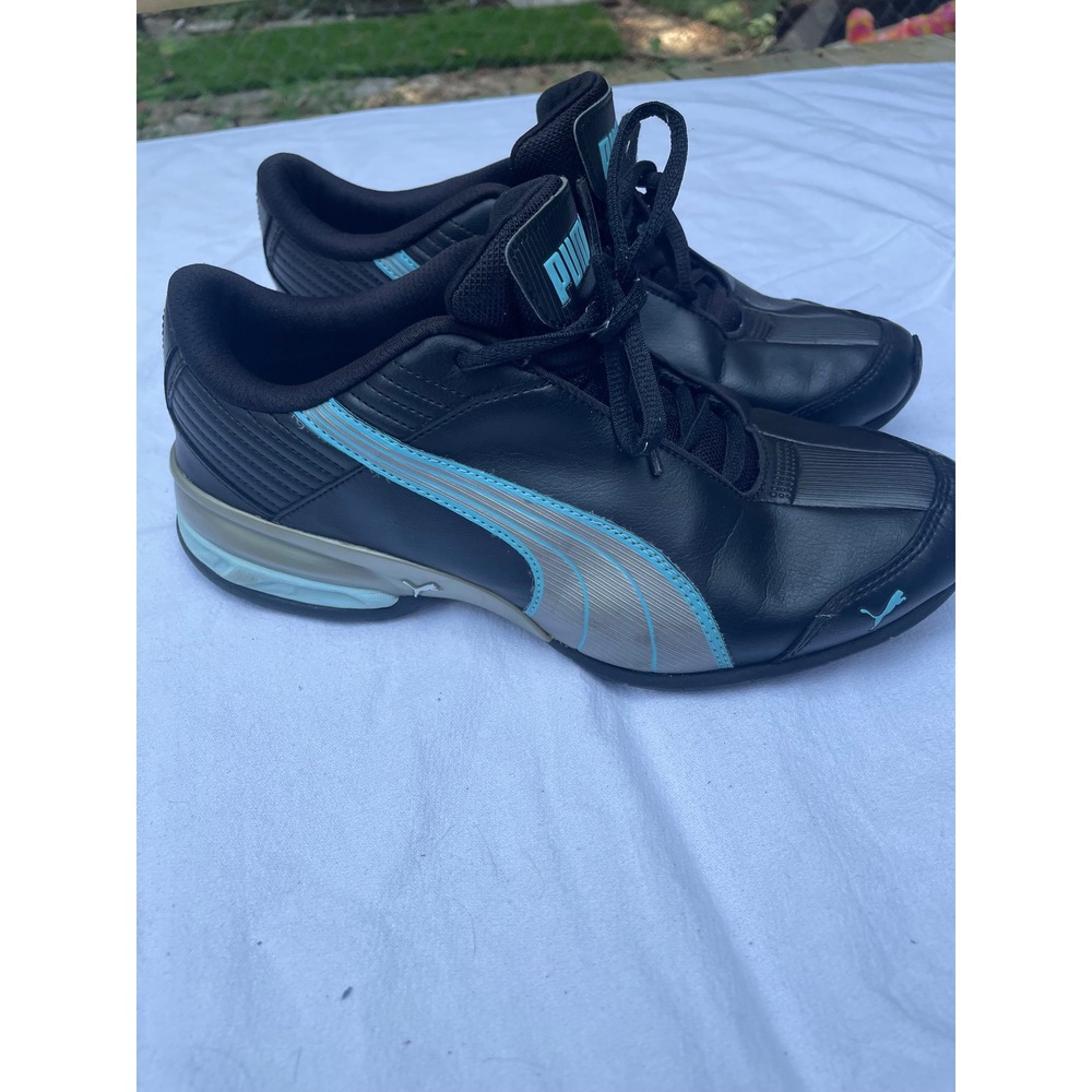 Puma Cell Surin 2 Womens Running Shoes Black Blue Silver 185693-08 Size 9